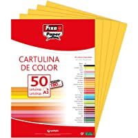 Los mejores  - Fixo Paper 11120360 – Pack de cartulinas A3 – 50 unidades color amarillo- 180g